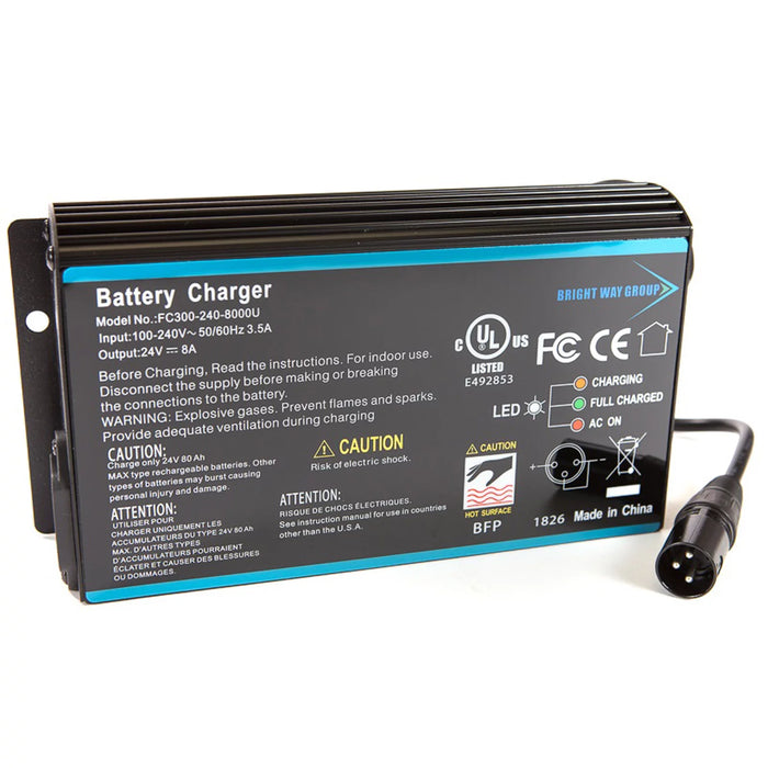 Bright Way Group 24V 8A AGM Battery Charger - BW — Battery Wholesale