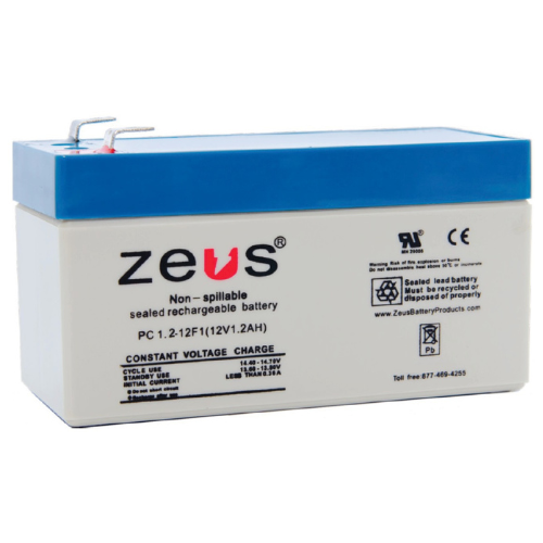 Zeus Battery PC1.2-12F1 - 12V 1.2AH SLA Battery — Battery Wholesale