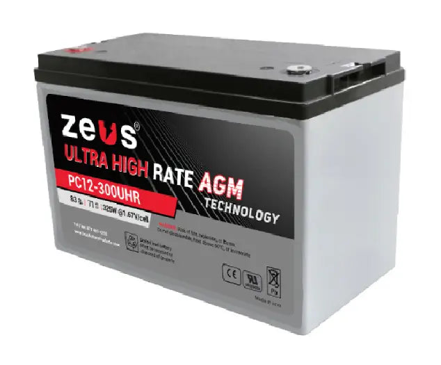 Zeus Battery PC12-300UHR - 12V 83.4AH Ultra High Rate SLA Battery
