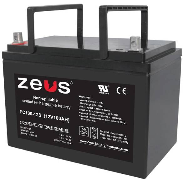 Zeus Battery PC100-12SNB - 12V 100AH SLA Battery