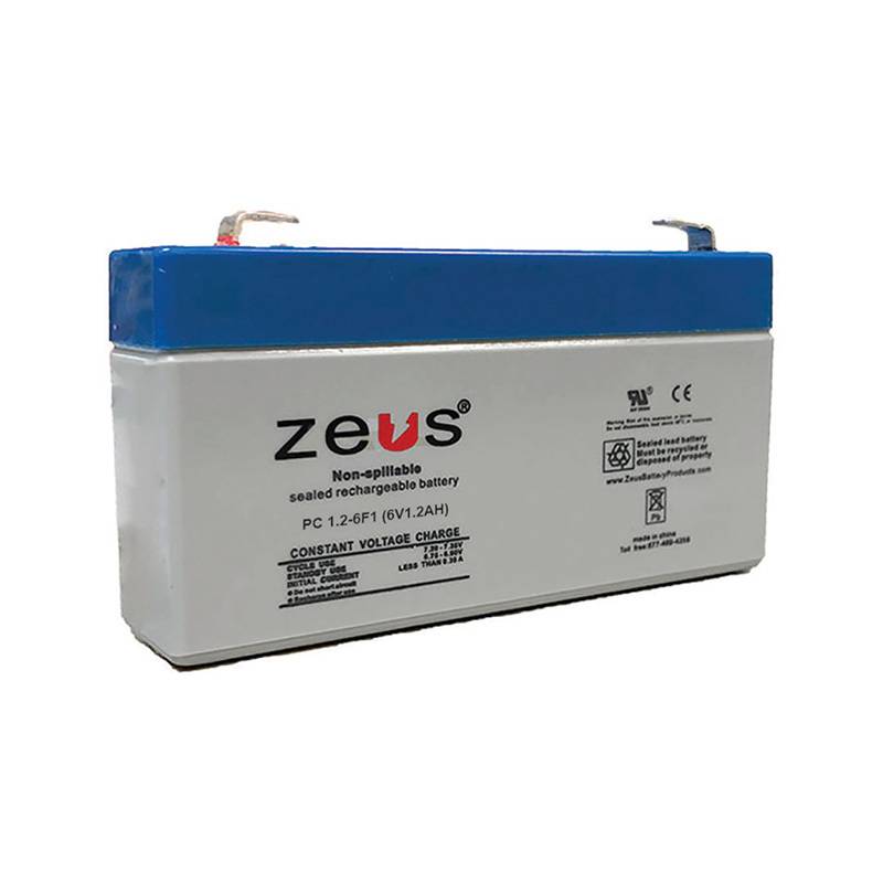 Zeus Battery PC1.2-6F1 - 6V 1.2AH SLA Battery — Battery Wholesale