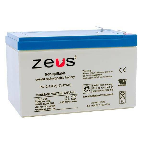 Zeus Battery PC12-12F2 - 12V 12AH SLA Battery