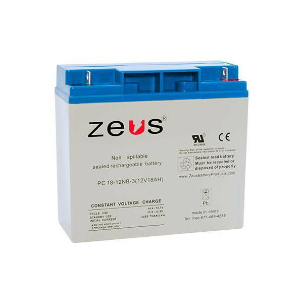 Zeus Battery PC18-12NB - 12V 18AH SLA Battery — Battery Wholesale