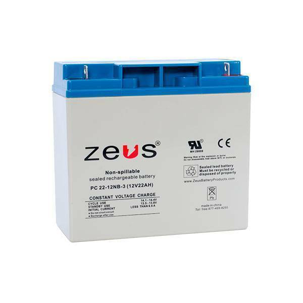 Zeus Battery PC22-12NB - 12V 22AH SLA Battery