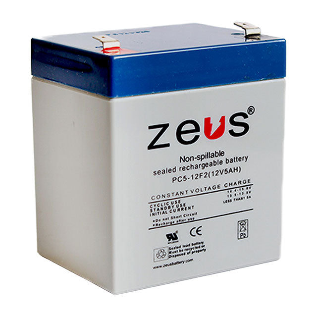 Zeus Battery PC5-12F2 - 12V 5AH SLA Battery — Battery Wholesale