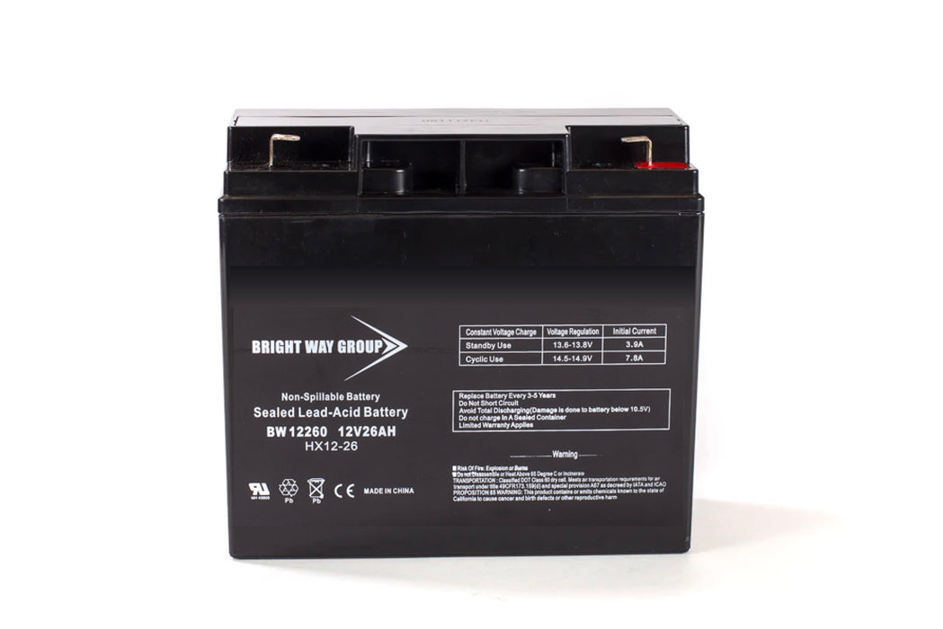 Bright Way Group BW 12260 F2 - 12V 26AH SLA Battery