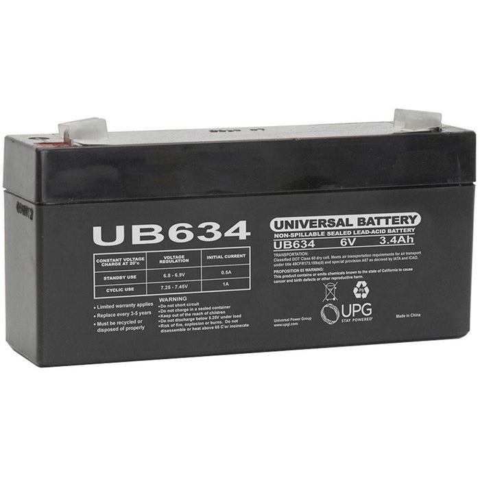 Bright Way Group BW 634 - 6V 3.4AH SLA Battery