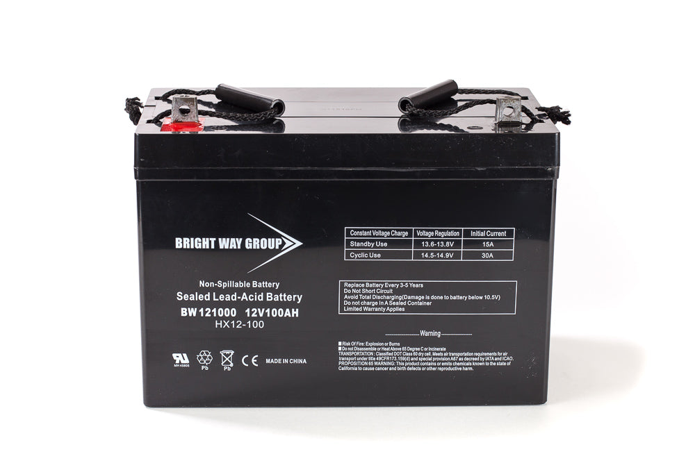 Bright Way Group BW 121000 Z (Group 27) - 12V 100AH SLA Battery — Battery  Wholesale
