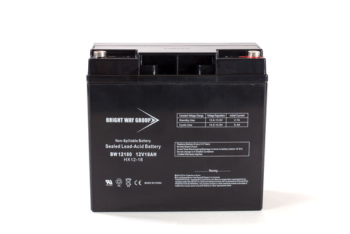 Bright Way Group BW 12180 NB - 12V 18AH Nut and Bolt SLA Battery