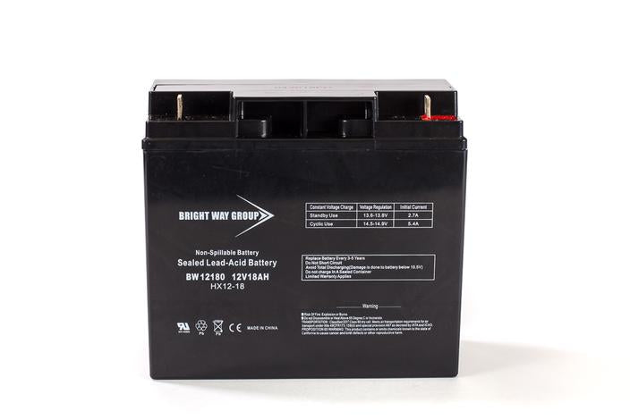 Bright Way Group BW 12180 NB - 12V 18AH Nut and Bolt SLA Battery