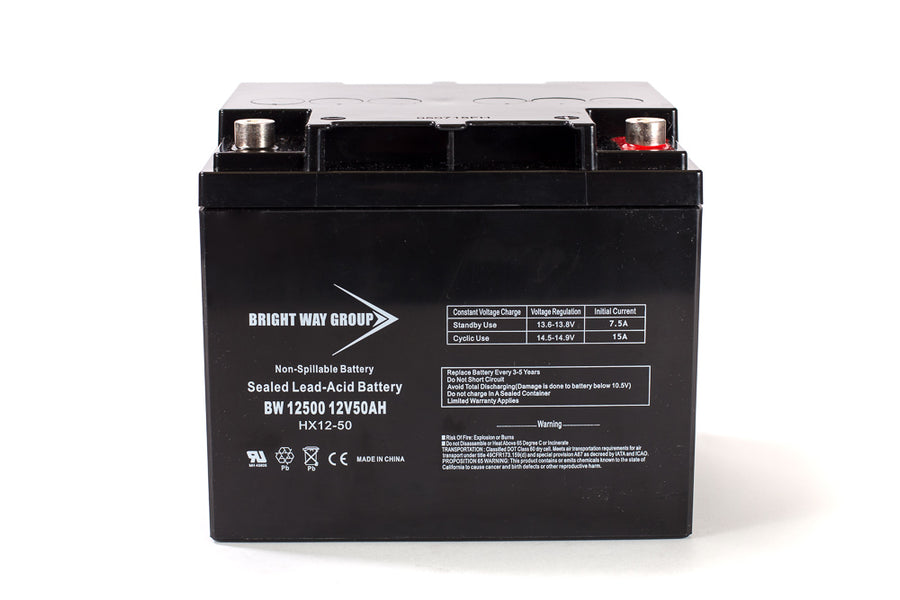 ワ12 Bright Way Group BW 12500 IT - 12V 50AH SLA Battery — Battery