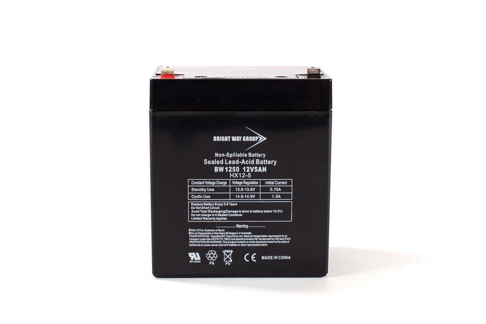 Bright Way Group BW 1250 - F2  - 12V 5AH SLA Battery