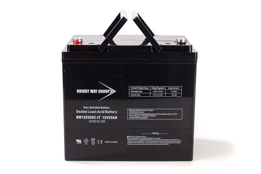 UPG UB12550 Generator Battery - 12 Volt, 55 Ah, AGM, Sealed, +Right