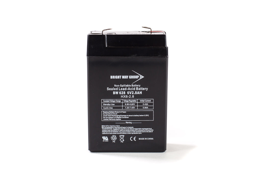 bright way group bw 628 6v 2 8ah sla battery