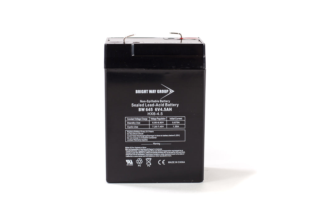 bright way group bw 645 6v 4 5ah sla battery