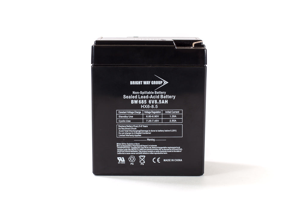 bright way group bw 685 6v 8 5ah sla battery